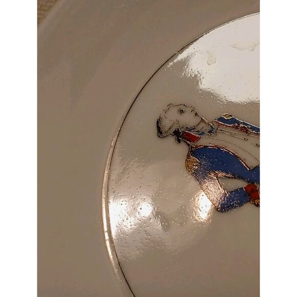 1989 APILCO Marquis de Lafayette Bernadette Frappier Saucer Plate White France - Picture 4 of 10